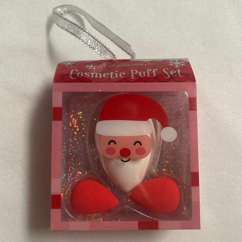 Christmas cosmetic sponge set